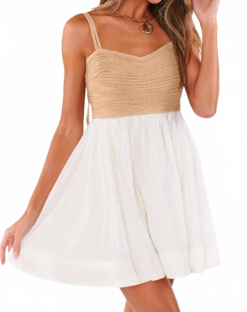 NEW SHOW ME YOUR MUMU sun deck mini dress in white voile